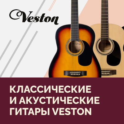 Поступление классических и акустических гитар VESTON
