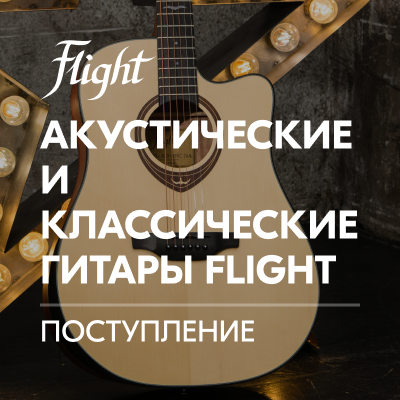 Поступление акустических и классических гитар FLIGHT