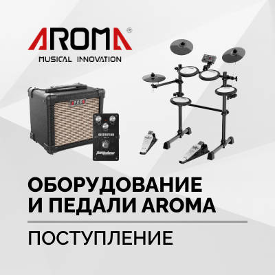 Поступление музыкального оборудования и педалей эффектов AROMA